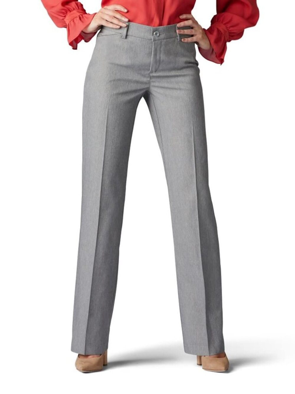 ✨Lee Ultra Lux Comfort Flex Motion Trouser Pants – Size 8 Medium – Ash Heather✨